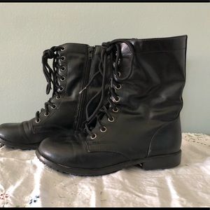 Women’s zip up combat boots